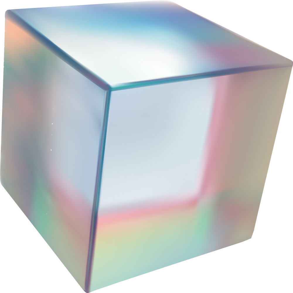 Glass cube