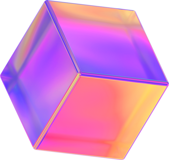 3D gradient  cube
